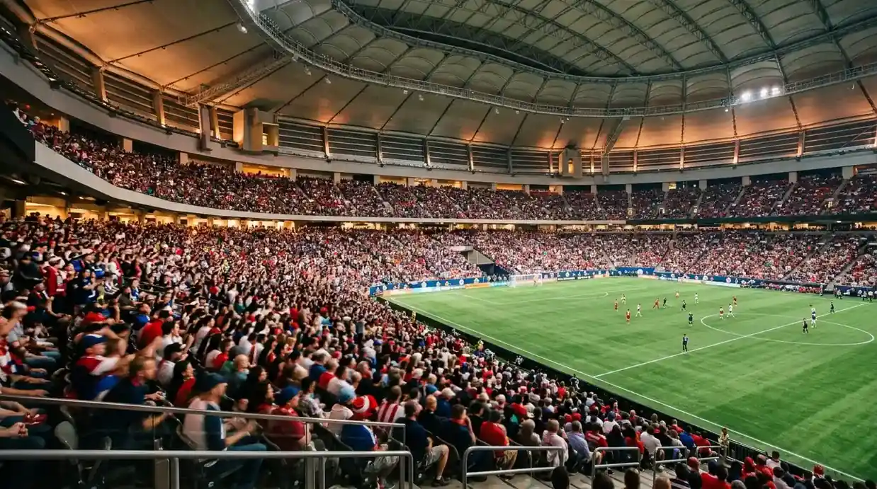 Stimmungsbild aus dem BC Place in Vancouver zum WM-2026-Spiel der Schweiz