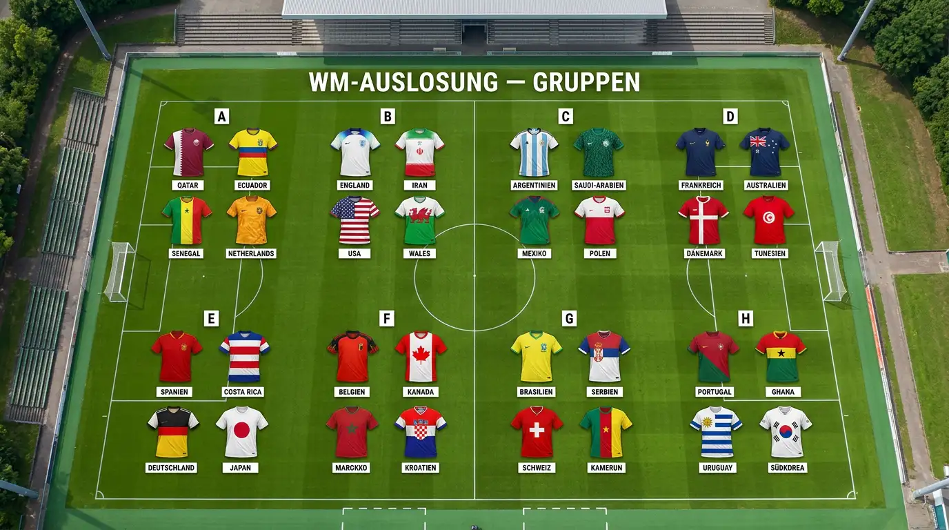 WM 2026 Gruppenauslosung mit allen 12 Gruppen von A bis L